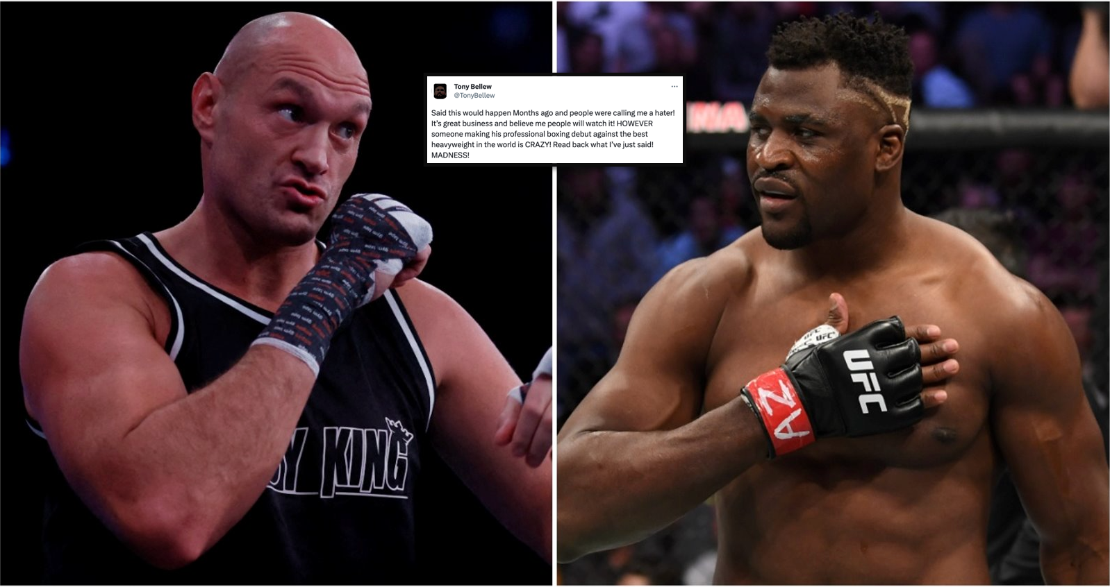 Tyson Fury Vs Francis Ngannou Tony Bellew Reacts To Crossover Fight