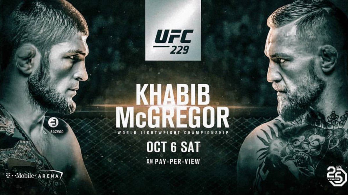 Official poster for Khabib vs McGregor