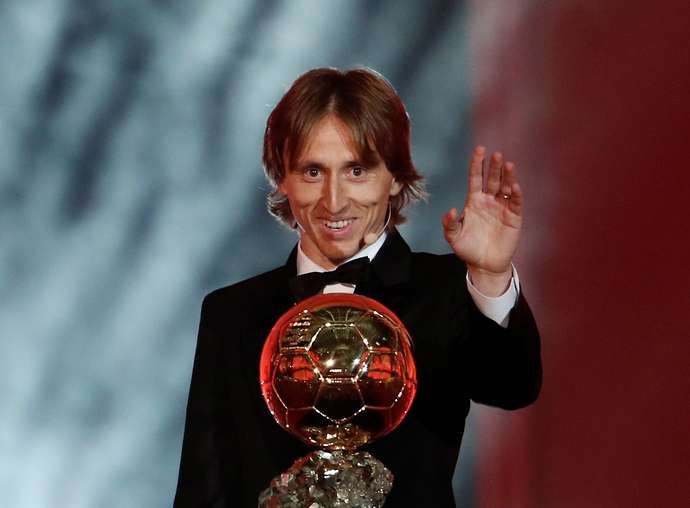 Modric with the Ballon d'Or