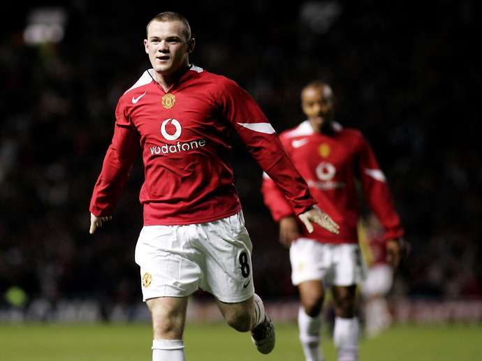 Rooney in action with Man Utd