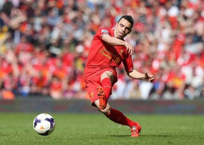 Aspas in action with Liverpool