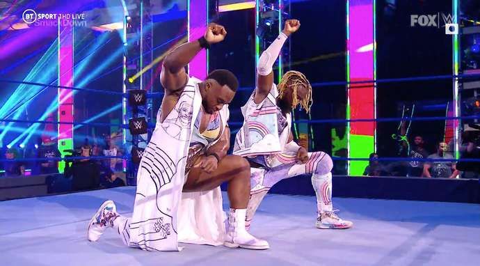 Big E and Kingston took a knee on SmackDown
