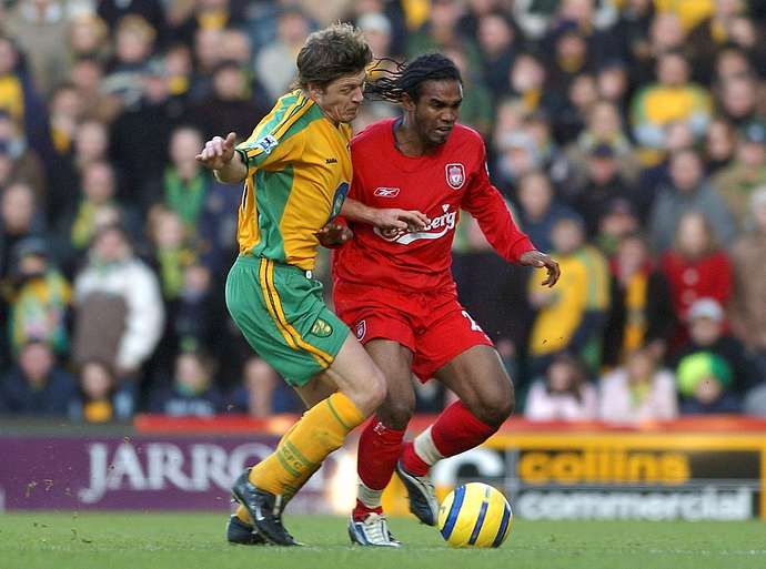 Sinama-Pongolle in action with Liverpool