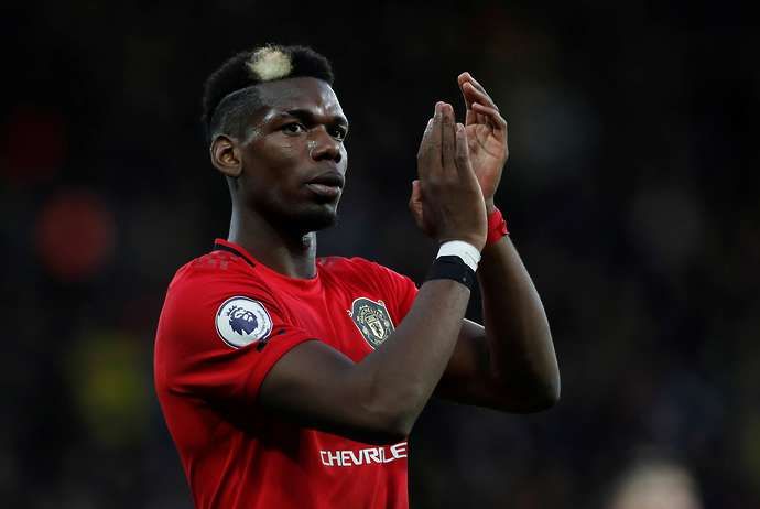 Pogba in action with United