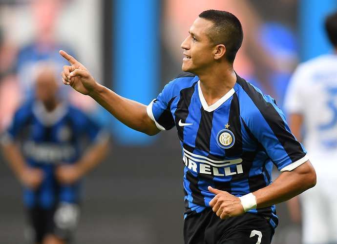 Sanchez in action for Inter