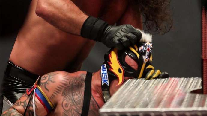 Rollins injured Mysterio's eye weeks ago