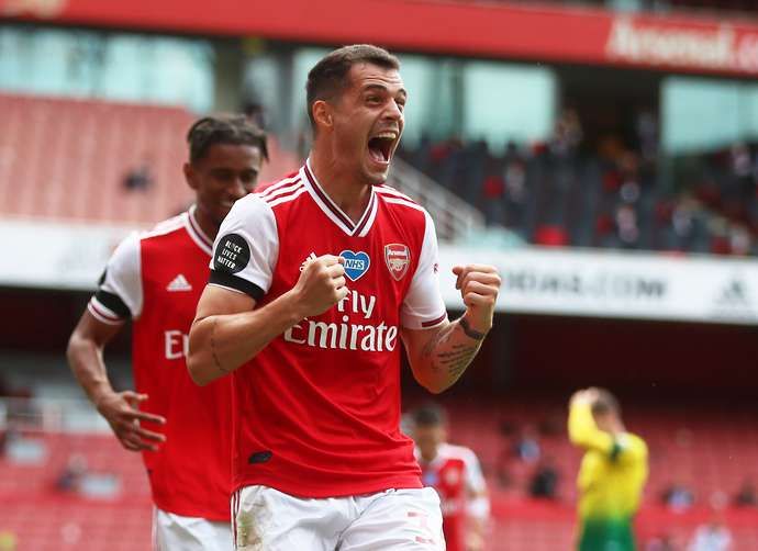 Xhaka in action