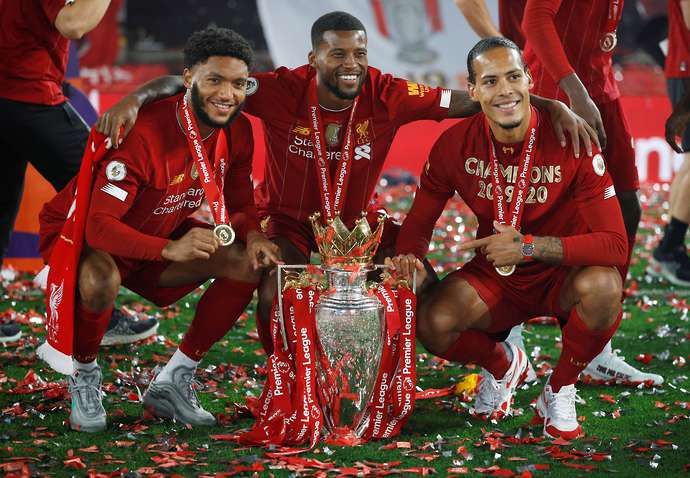 Liverpool were crowned champions on Wednesday