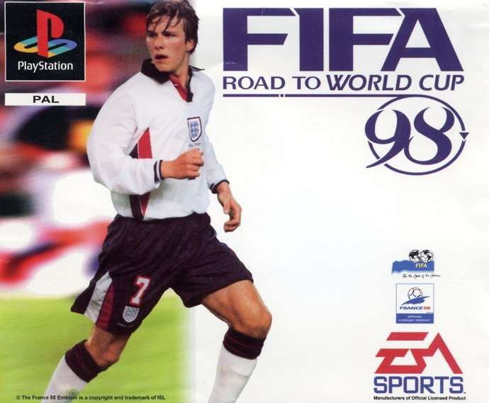 Beckham was on the cover of FIFA 98