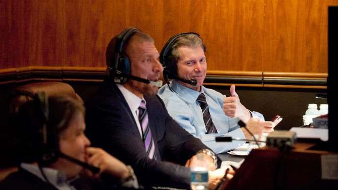 Vince and HHH backstage