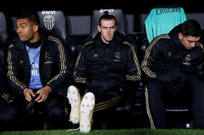 Bale is happy on the bench at Real Madrid
