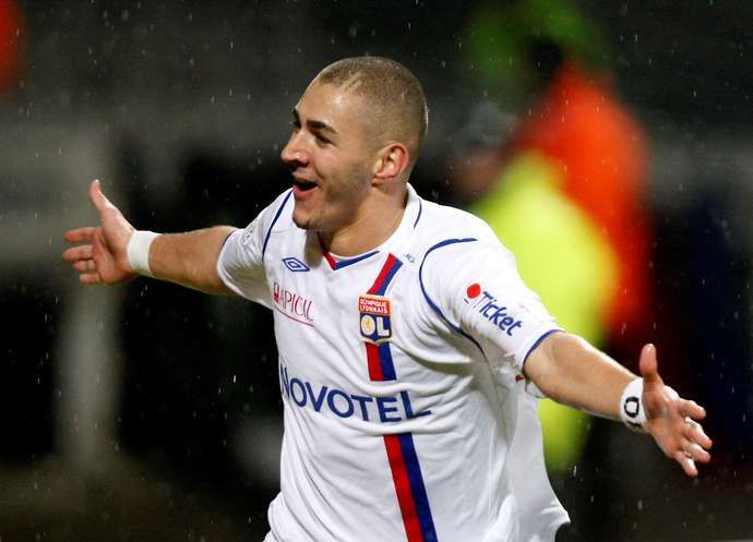 Benzema with Lyon