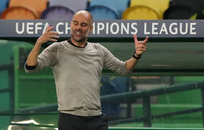 Guardiola on the touchline