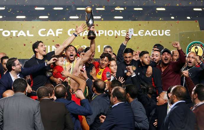 Esperance with the CAF Champions League trophy