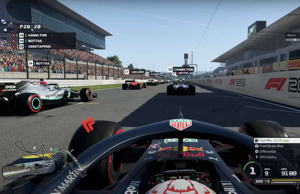 Formula 1 game simulates Grand Prix with reverse grid concept