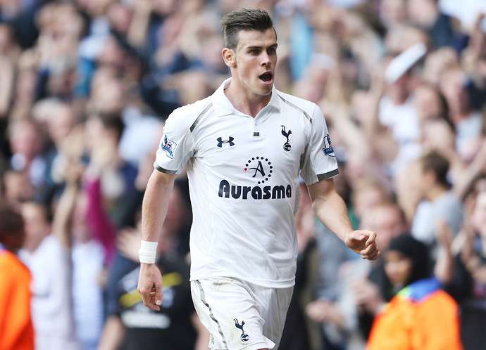 Bale in action with Tottenham