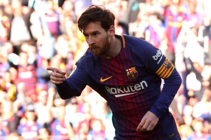 Messi with Barcelona in 2017