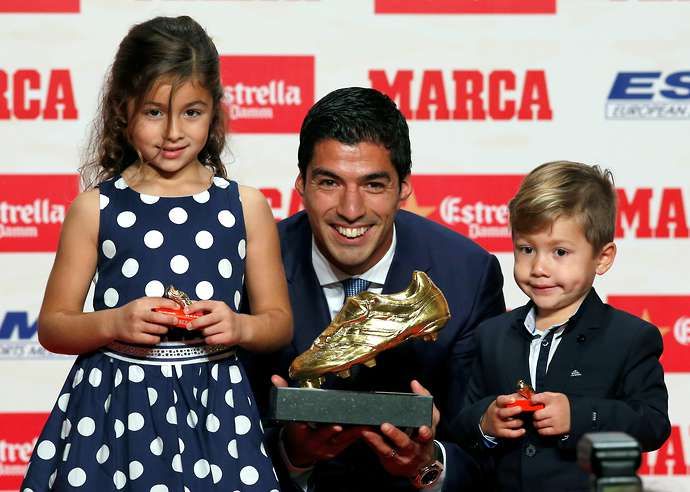 Suarez with the European Golden Shoe