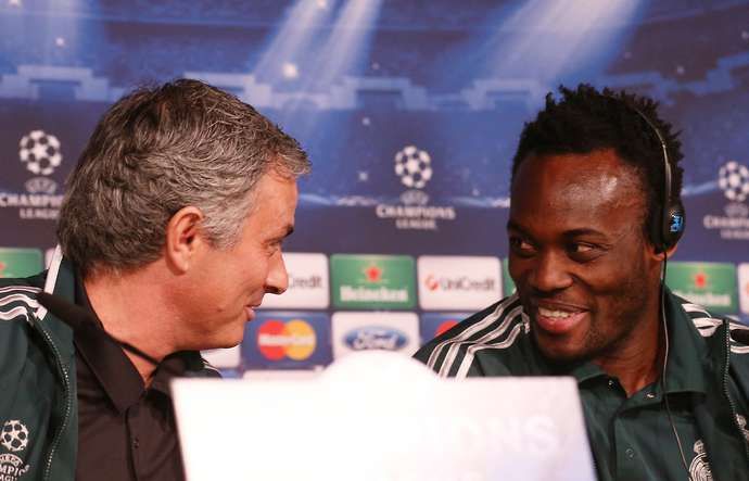 Mourinho and Essien at Real Madrid