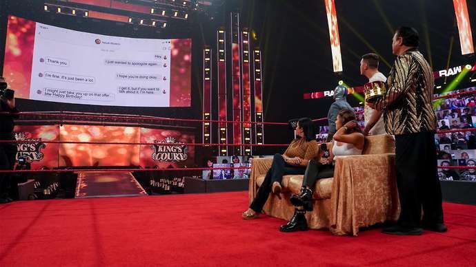 The messages were part of an angle on RAW