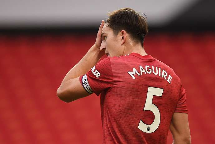 Maguire was questioned by Evra