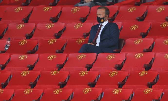 Ed Woodward in the stands at Old Trafford