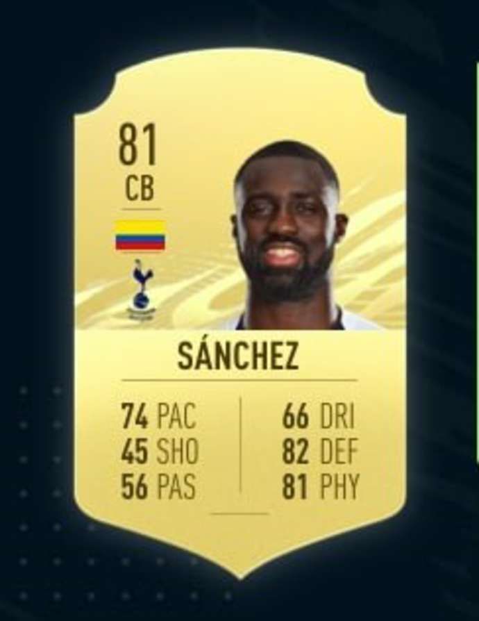 Sanchez's FIFA 21 card