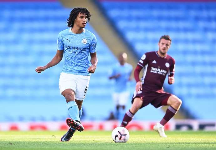Ake in action with City