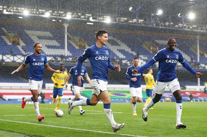 Everton goal celebration