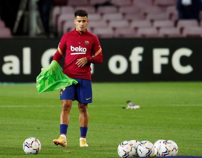 Coutinho warms up