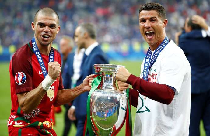 Ronaldo after winning Euro 2016