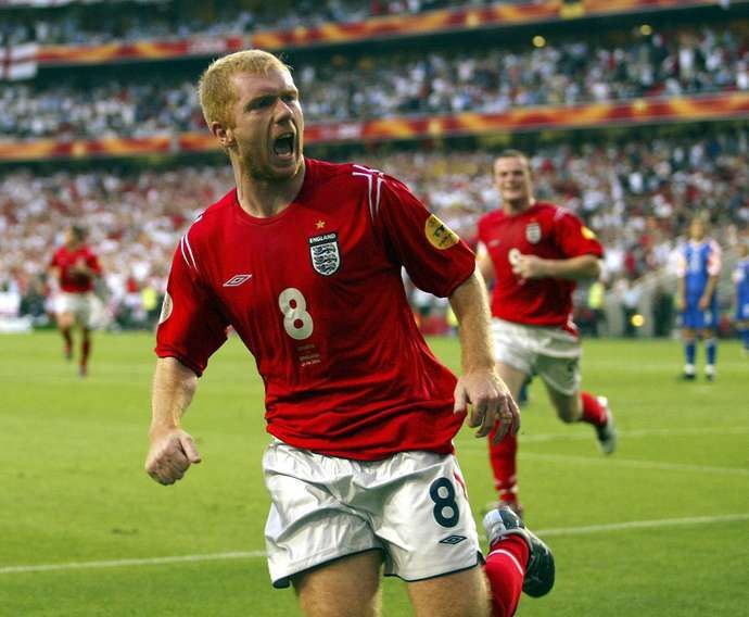 Scholes at Euro 2004