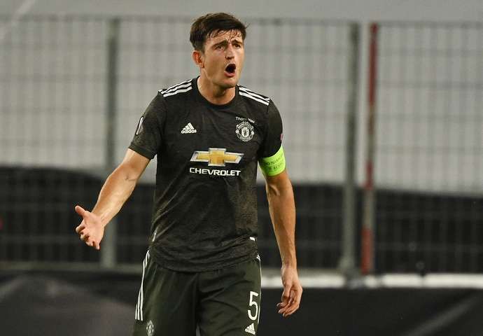 Harry Maguire in action for Man United