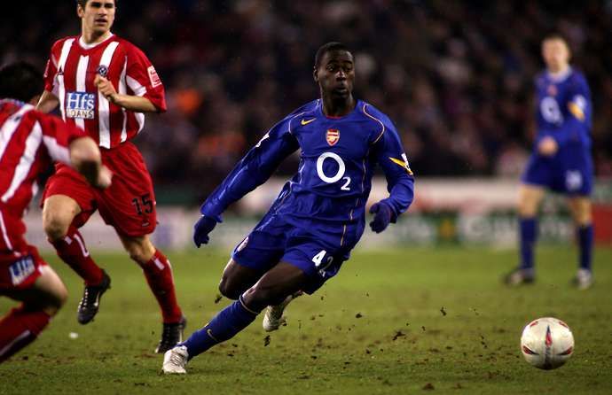 Quincy Owusu-Abeyie in action for Arsenal