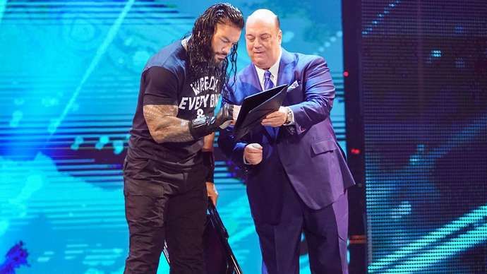 Heyman is back on screen with Reigns