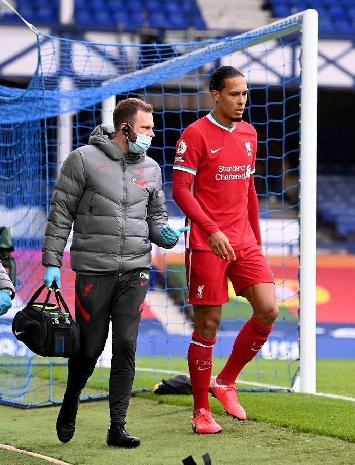 Virgil van Dijk suffered a major injury vs Everton