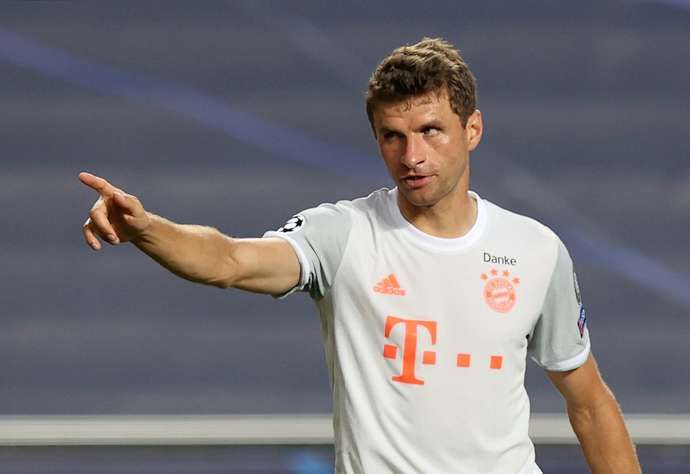 Muller in action with Bayern