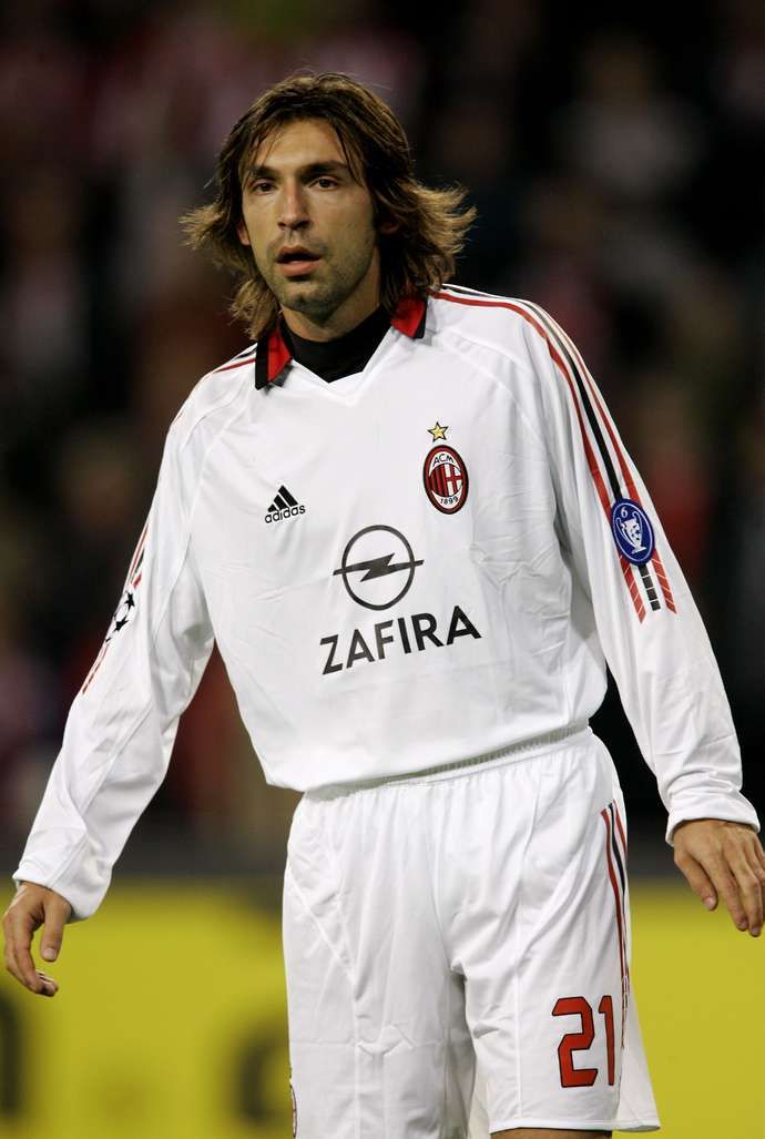 Andrea Pirlo in action for AC Milan