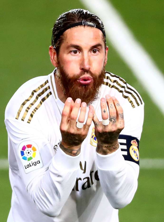 Ramos celebrates scoring