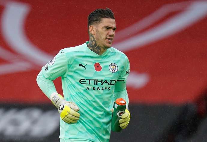 Ederson with Man City