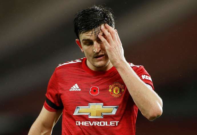 Maguire in action for Man Utd