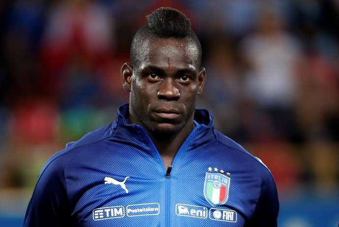 Mario Balotelli in action for Italy