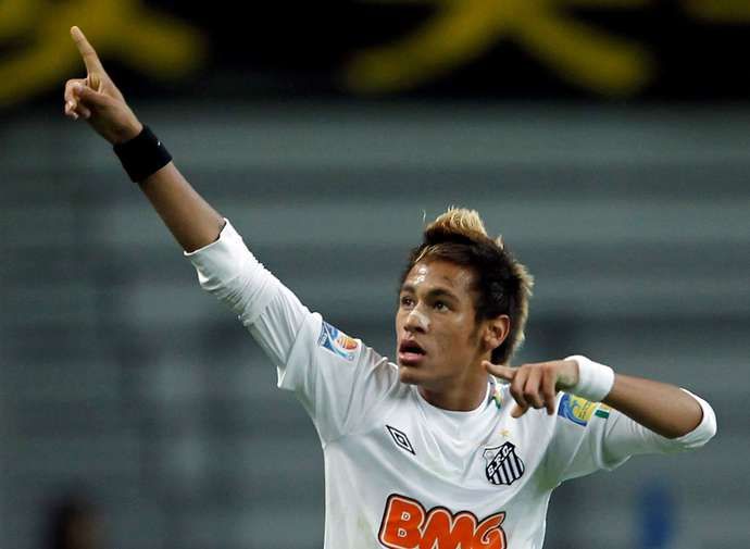 Neymar with Santos in 2011