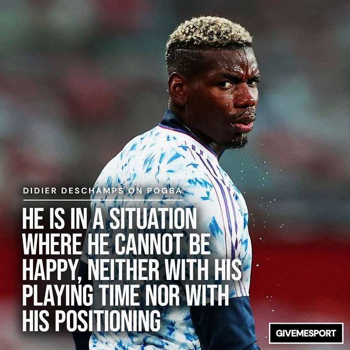 Paul Pogba Didier Deschamps quote