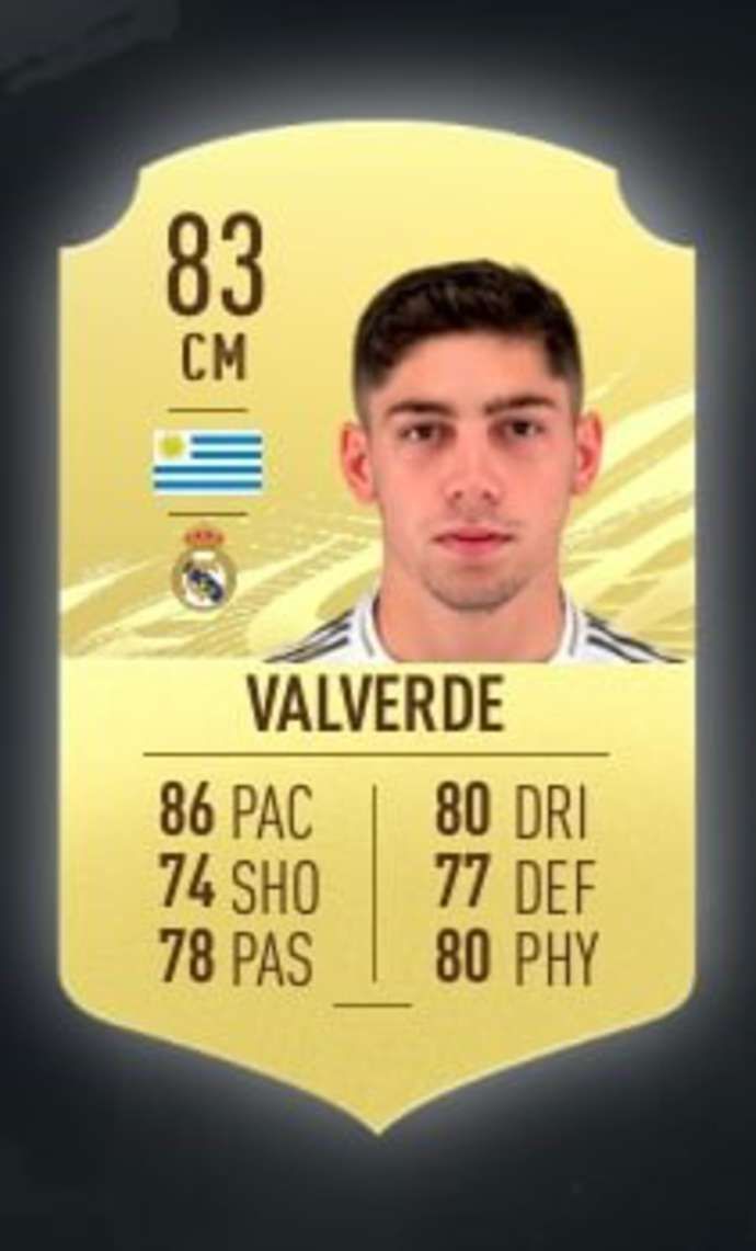 Valverde's FIFA 21 card