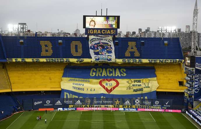 Boca's tribute to Diego Maradona