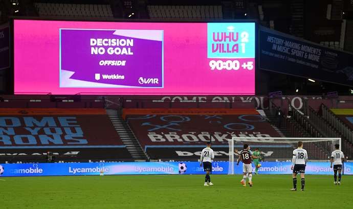 Aston Villa were denied a late equaliser vs West Ham