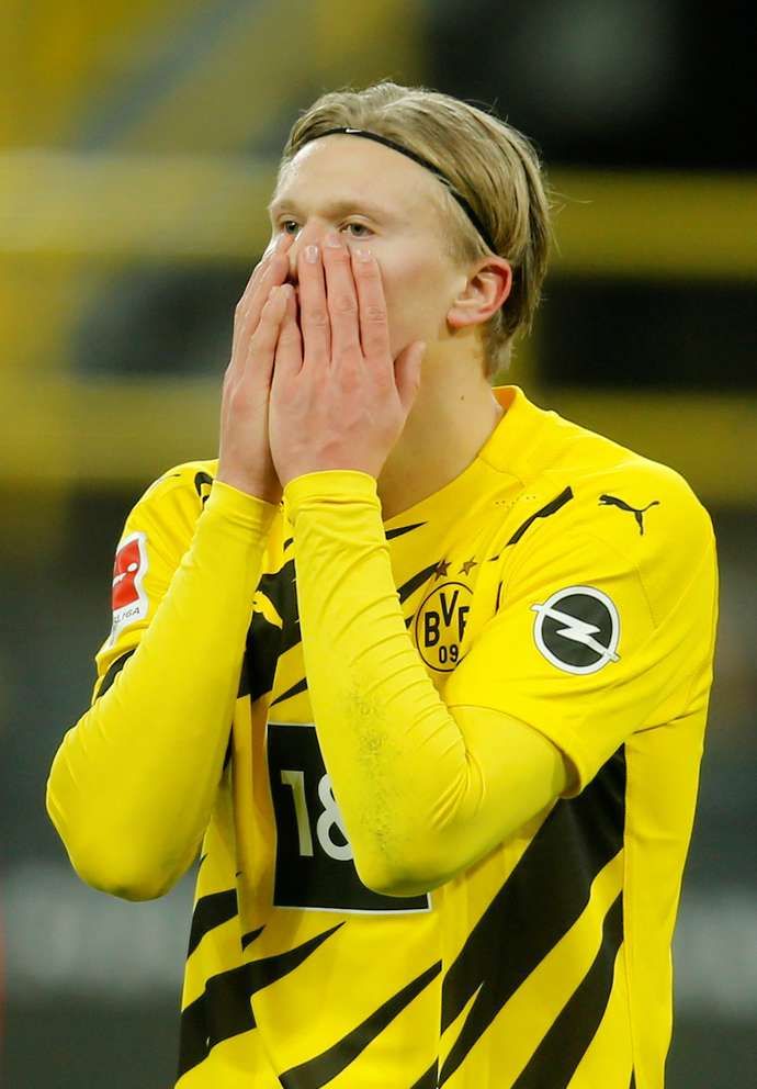 Erling Haaland in action for Dortmund