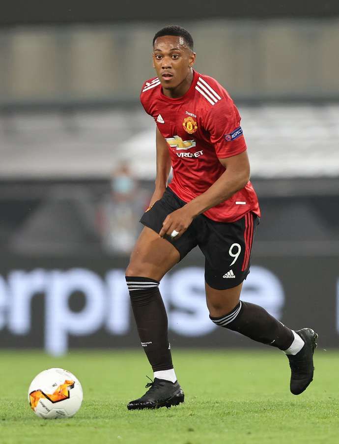 Anthony Martial in action for Man United