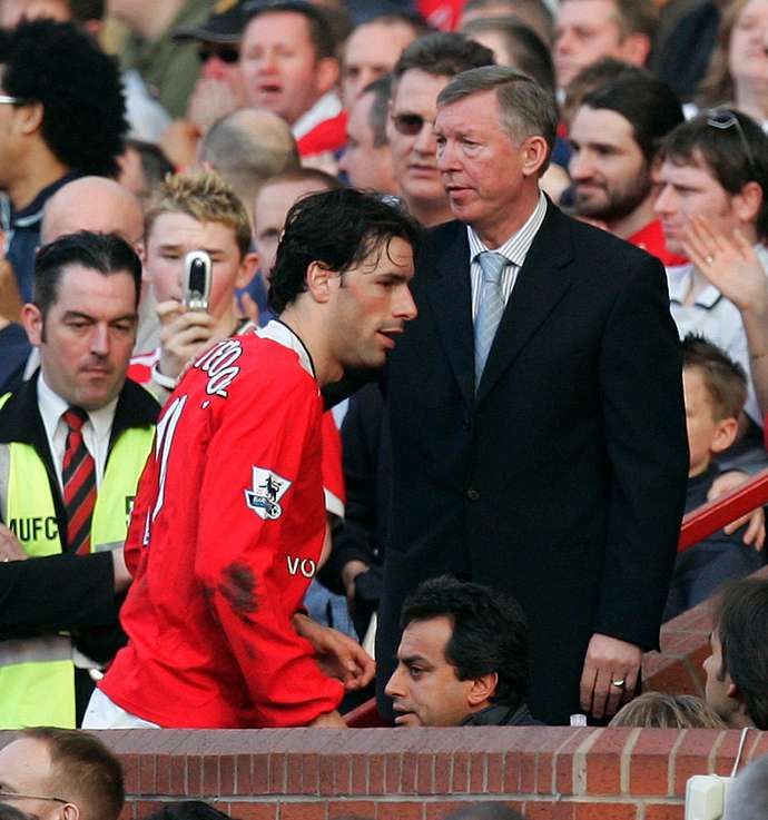 Ruud van Nistelrooy and Sir Alex Ferguson